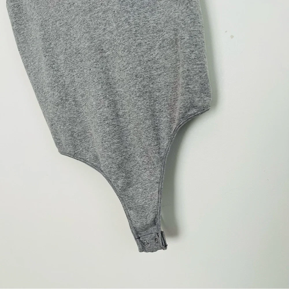 Free People Clean Lines Bodysuit Heather Gray Tank Top